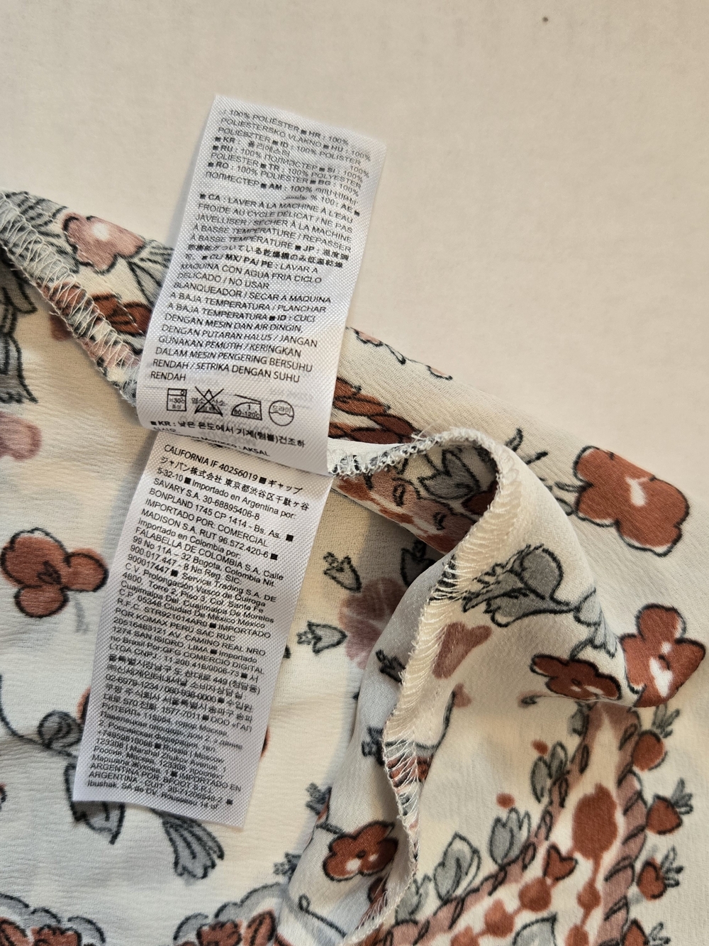 Banana Republic Ivory Dress with Rust Paisley Print - Picture 10 of 11
